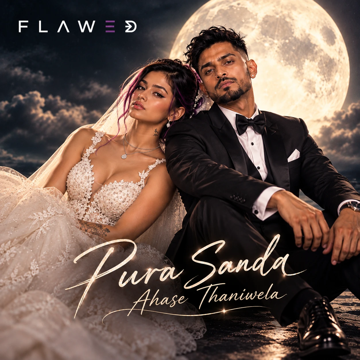 Pura Sanda Ahase Thaniwela cover artwork by FLAWED